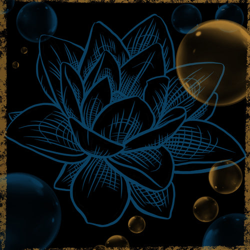 Cadre Impression directe UV BLUE FLOWER